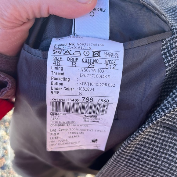 Joseph Feiss International Suit Coat Blazer Jacket Two Button 100% Wool 46 R - Picture 4 of 14